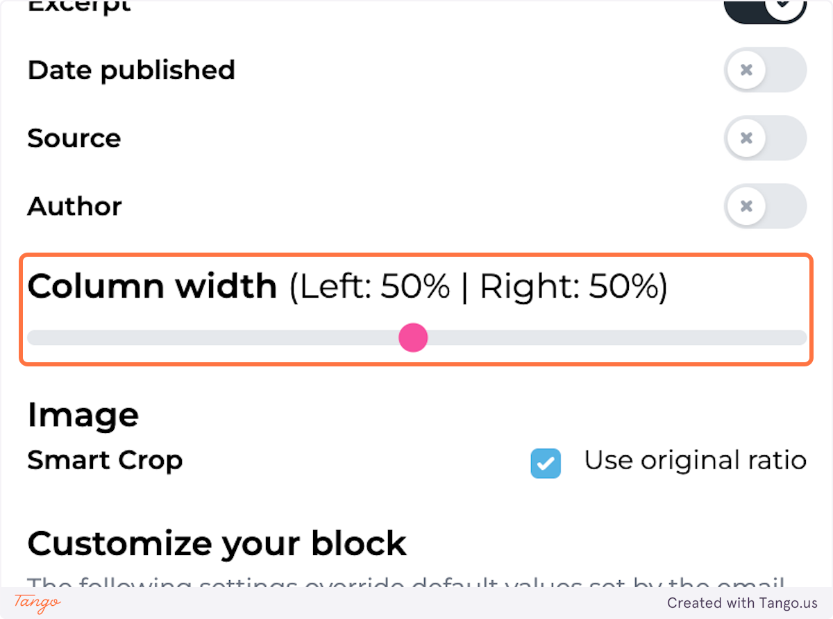 Adjust your column width 